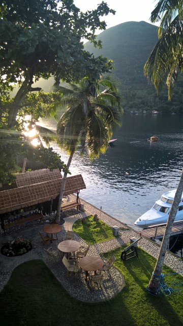Banda Blick auf Terrasse Baba Lagoon