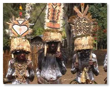 Tänzer im Hochland, Papua Neuguinea