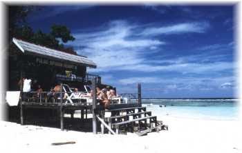 Sonnenterrasse des Pulau Sipadan Resort