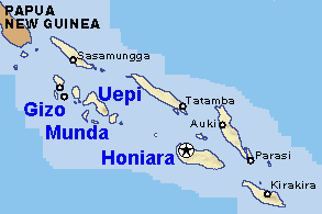 Karte der Salomonen