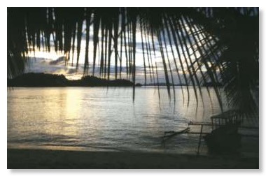 Sonnenuntergang auf Kadidiri, Togian Inseln