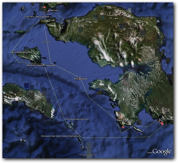 Karte Vogelkop und Triton Bucht